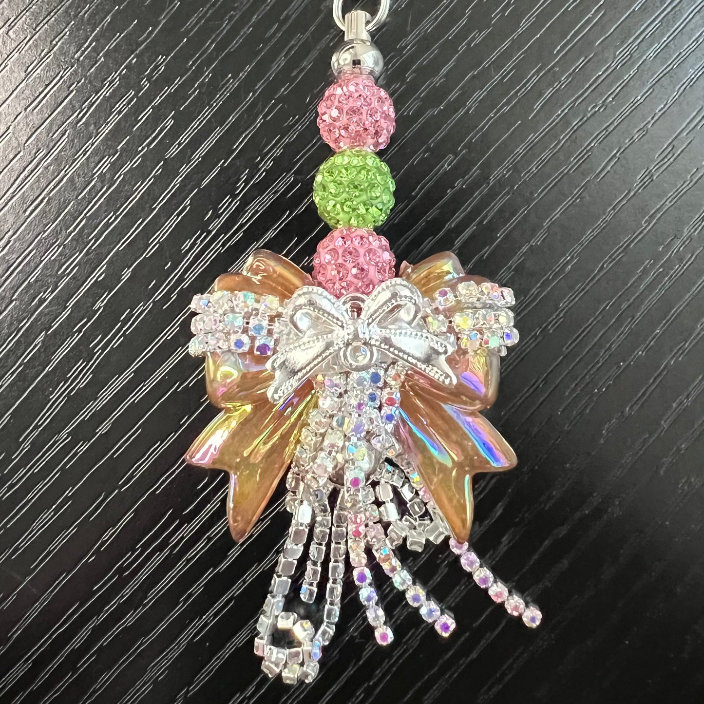 Purple/Green/Pink shift - Bling Bow