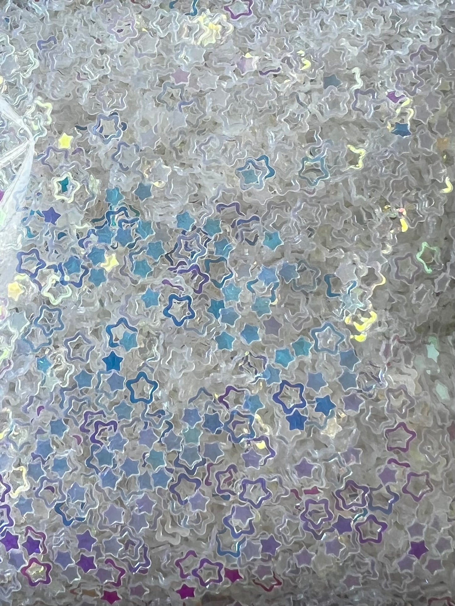 White Iridescent Stars