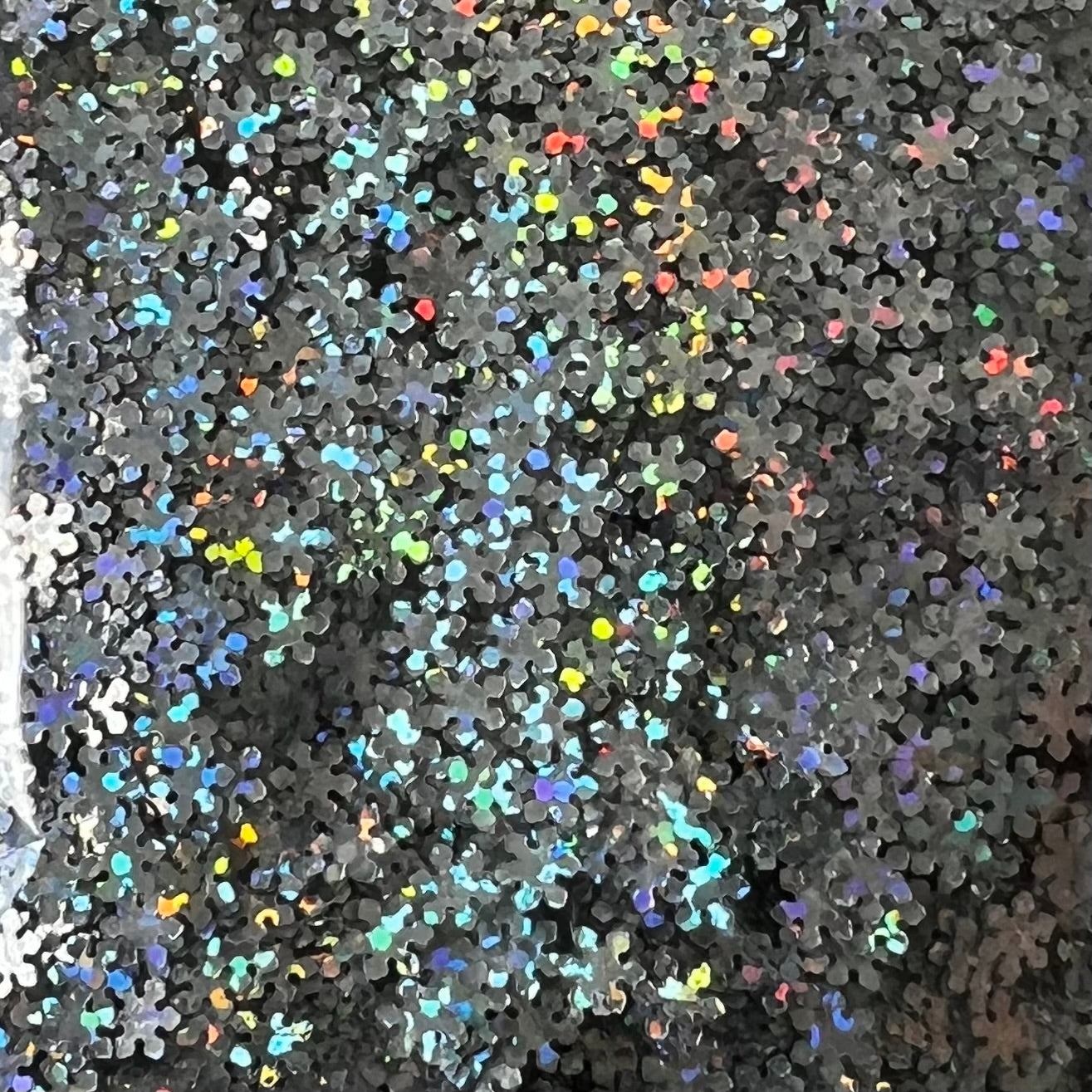 Silver Holographic Snowflakes