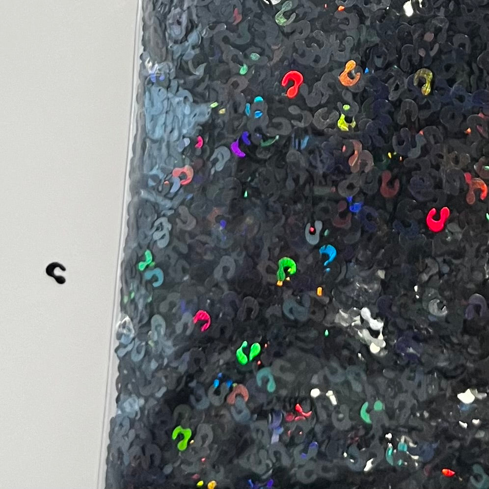Black Holographic Cheetah Print