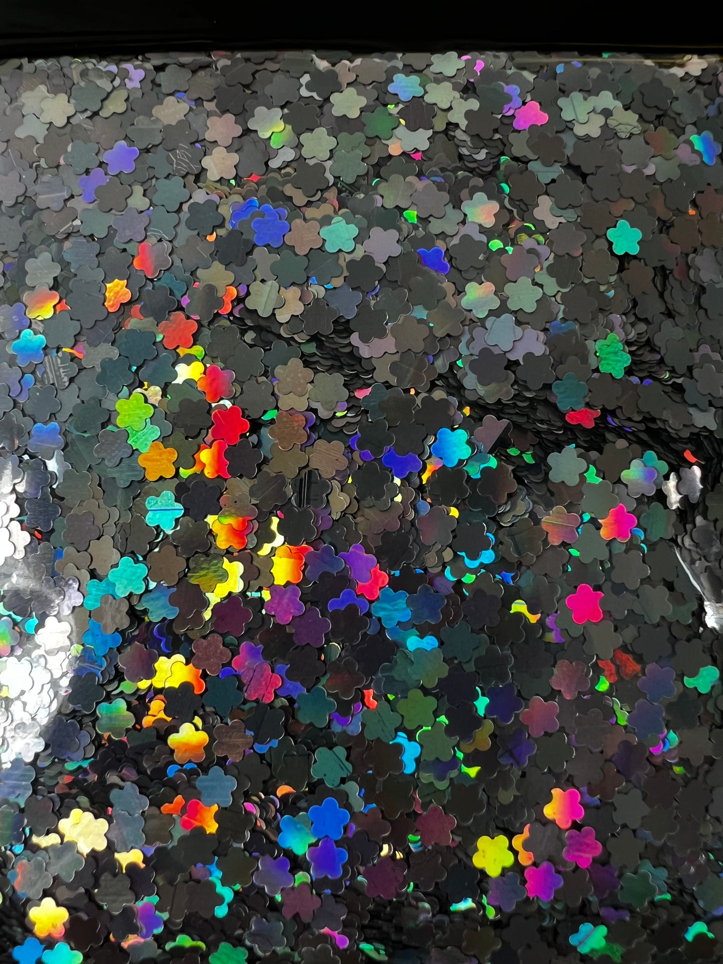 Silver Holographic Flowers