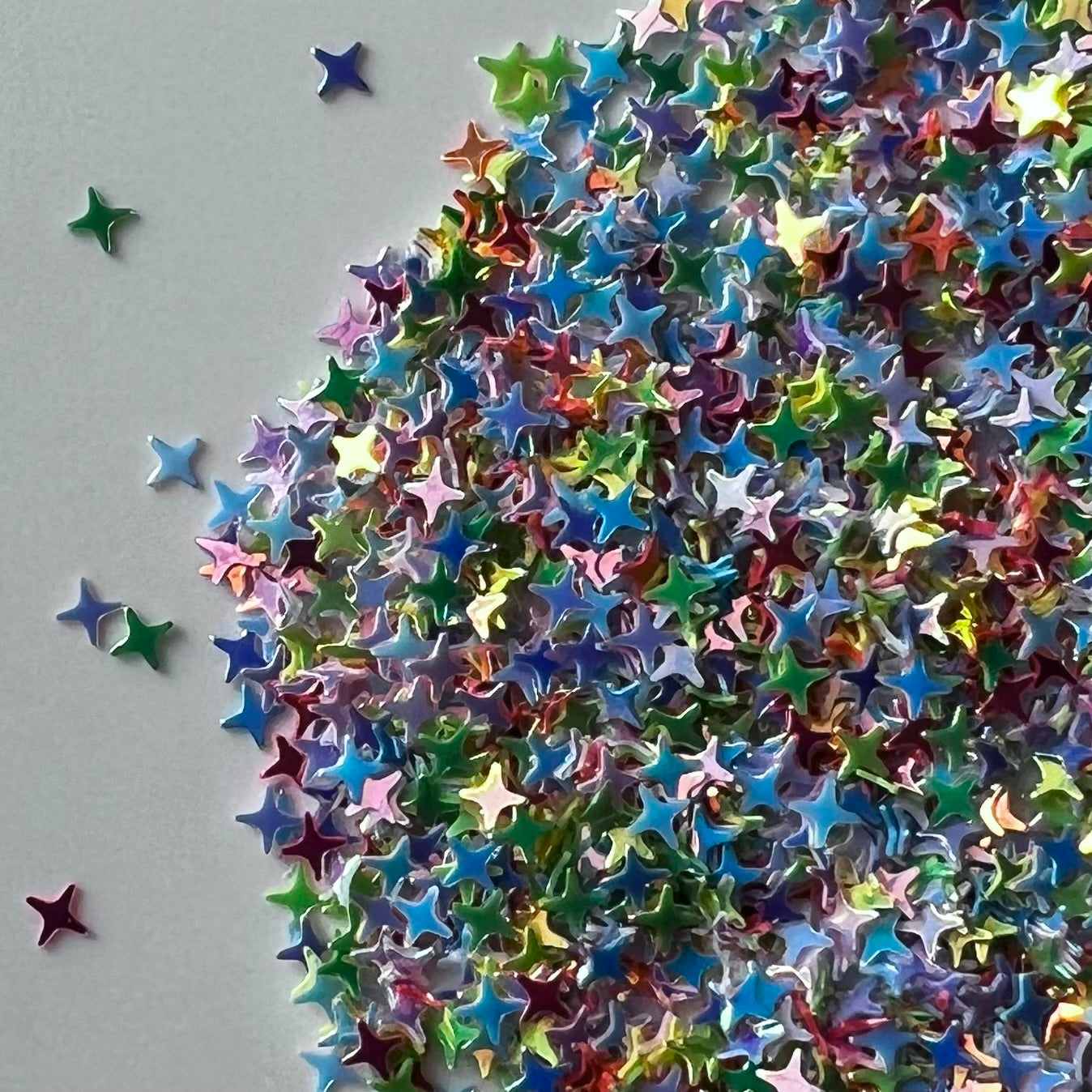 Colorful four point stars