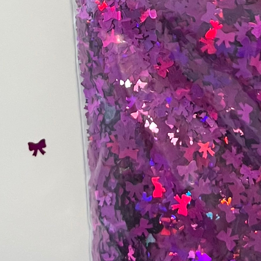 Purple Holographic Bows