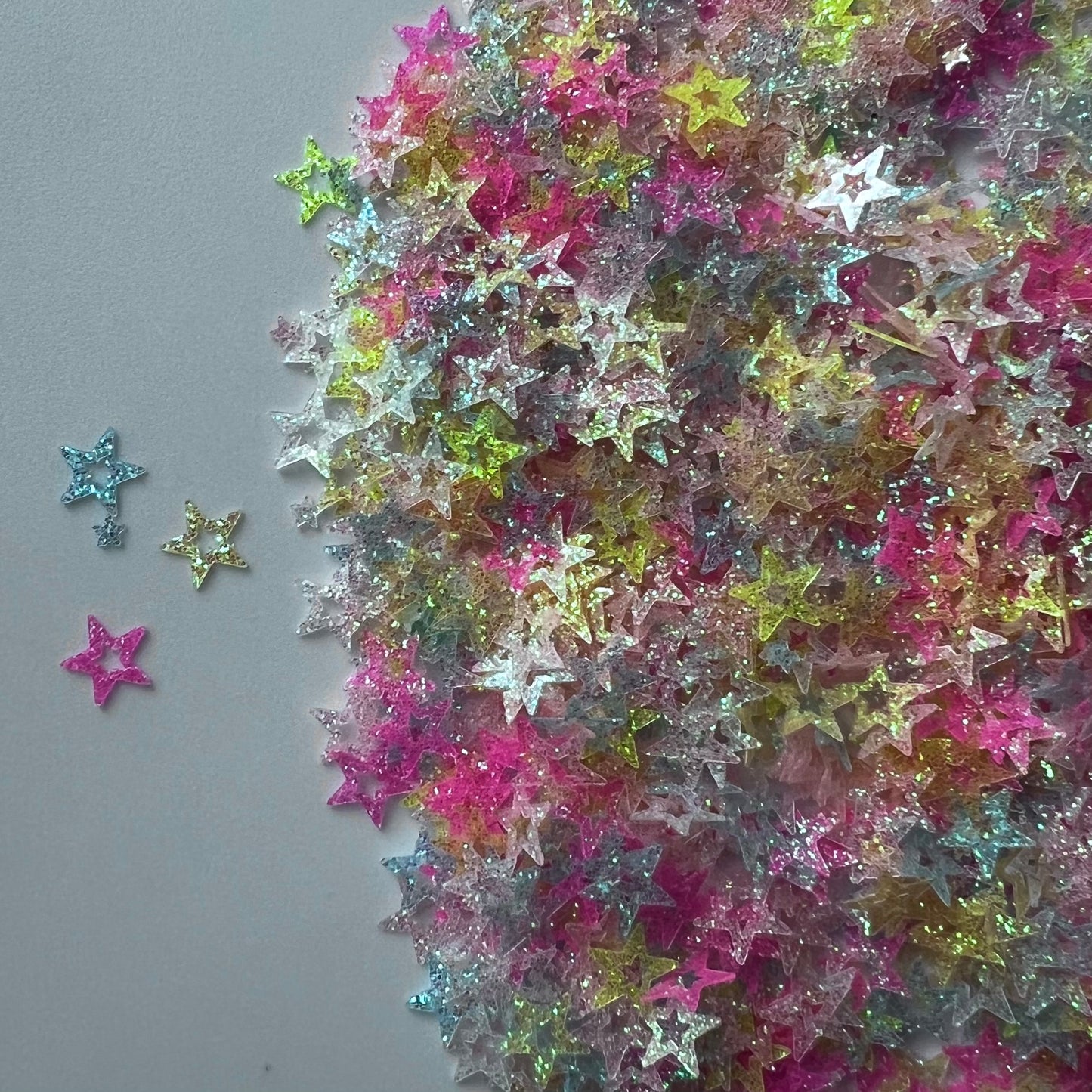 Colorful sparkly stars
