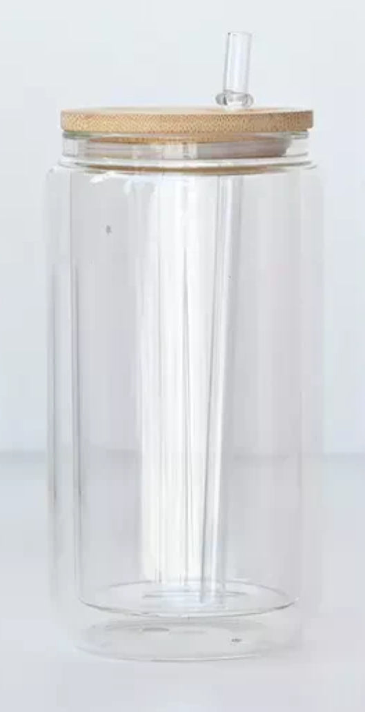 Snow Globe Can 16oz - Glass