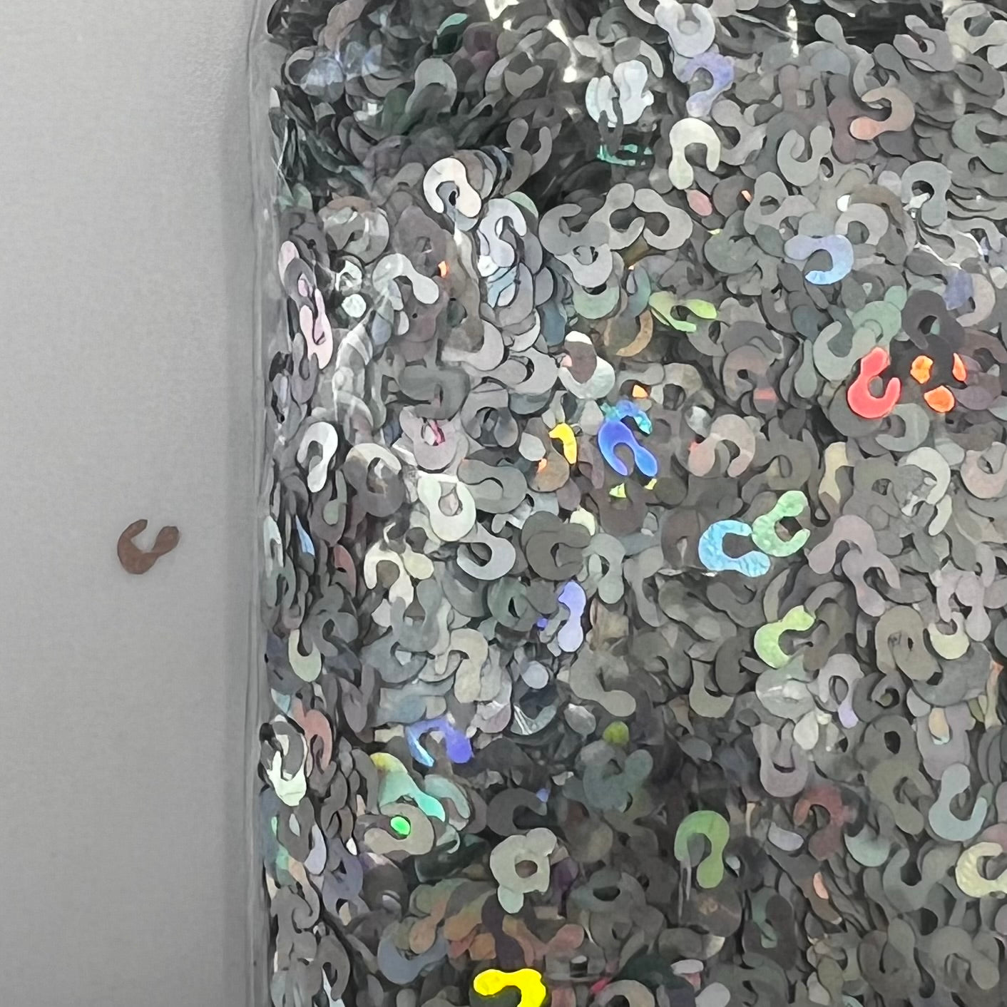Silver Holographic Cheetah Print
