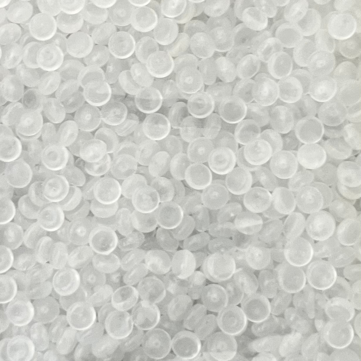 1oz Bag - White Glow Flat Beads (Glows Blue)