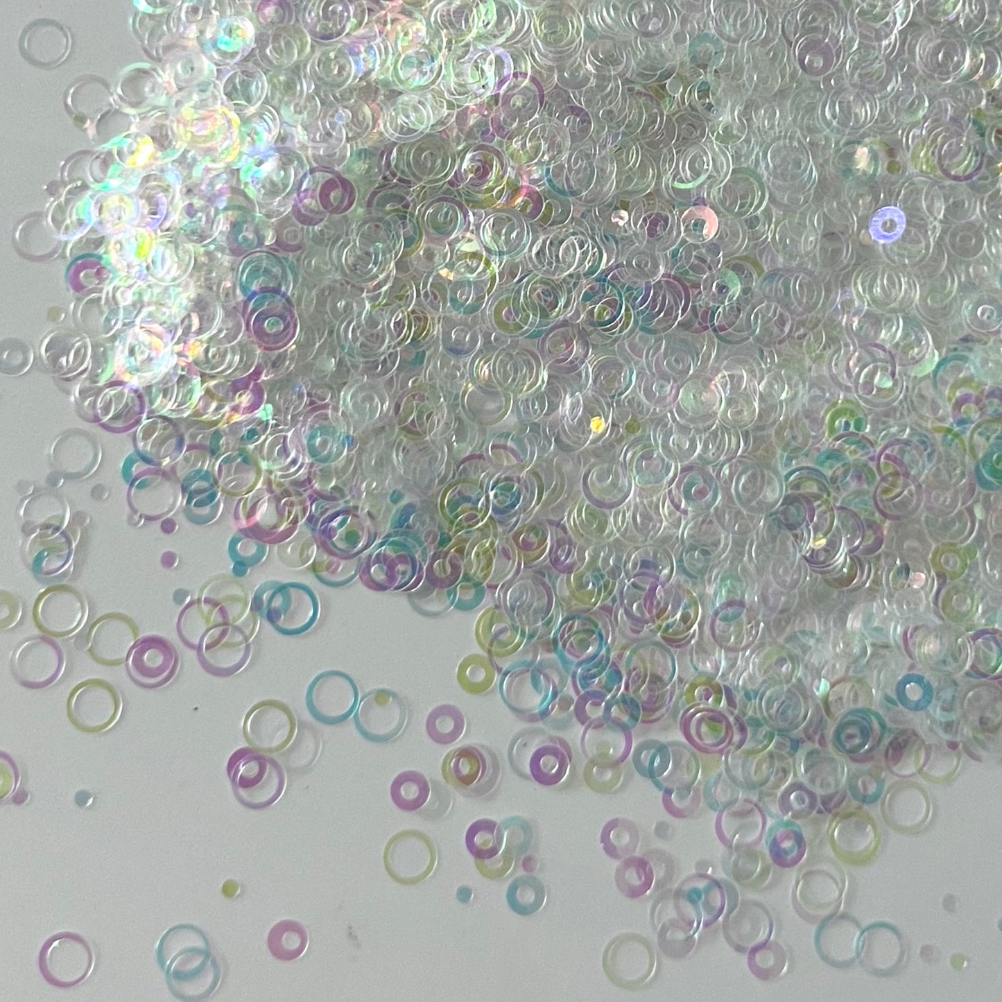 Clear Iridescent Rings