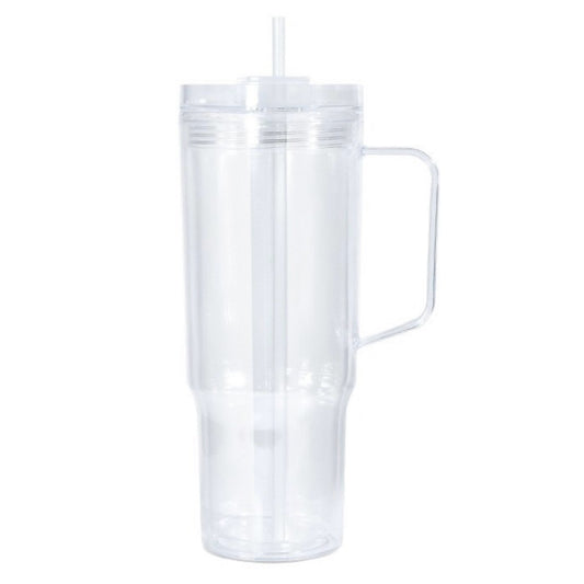 Snow Globe Tumbler 40oz - Acrylic (w/colored lids)