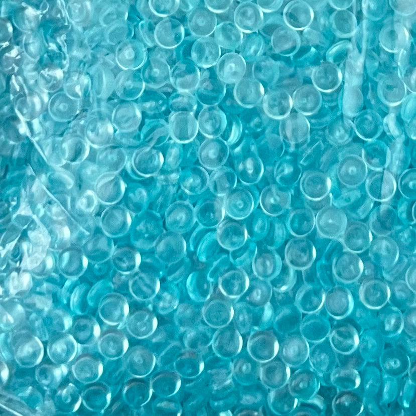 1oz Bag - Blue Glow Flat Beads