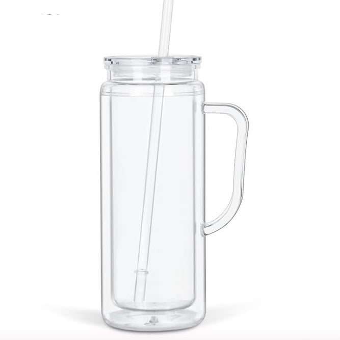 Snow Globe Can 20oz - Acrylic w/Handle