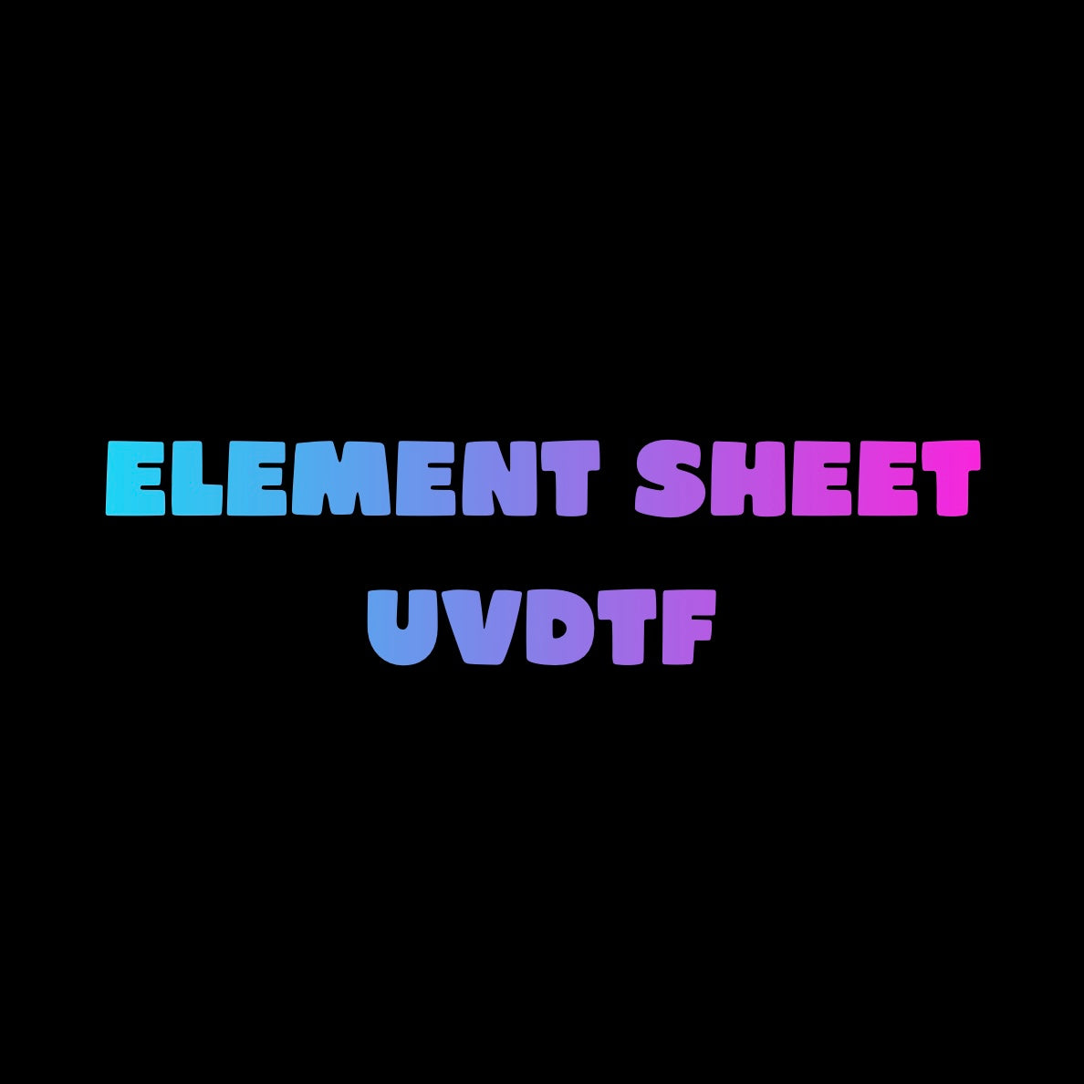 Element Sheet UVDTF