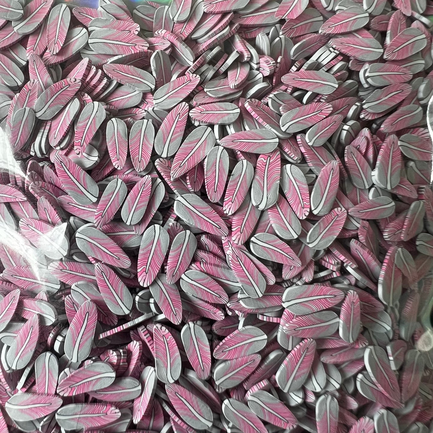 Pink & Gray Feathers