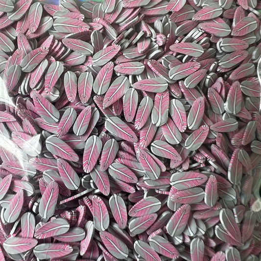 Pink & Gray Feathers