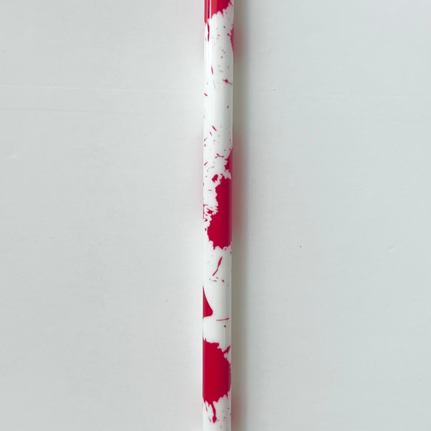 9” Red Splatter Straw (fits 16oz)