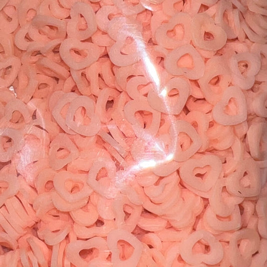 Bright Orange Hollow Hearts - Glow - NOT FOR INDIVIDUAL SALE
