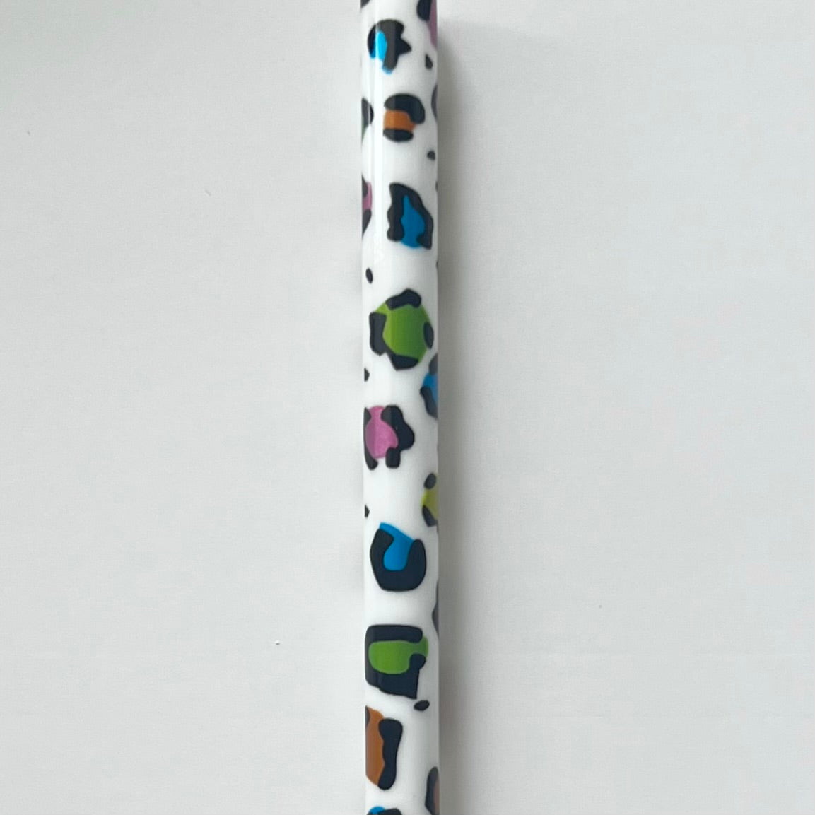 9” Colorful Leopard Print Straw (fits 16oz)