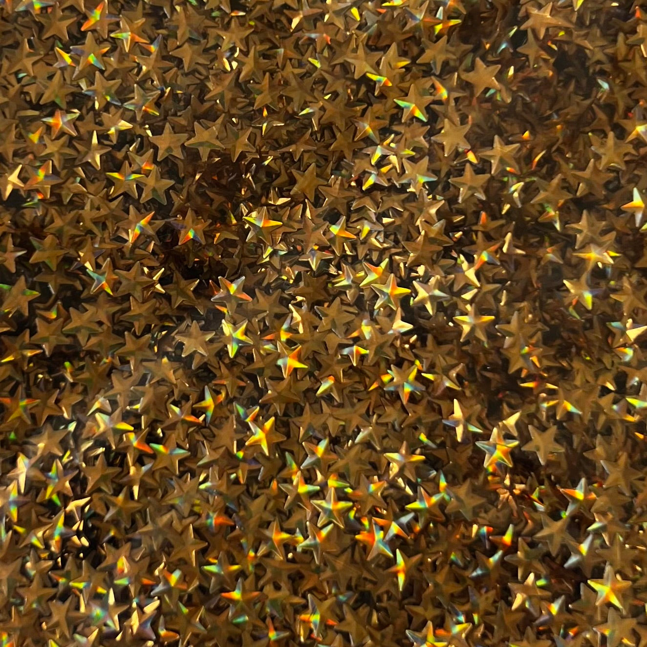 Gold Holographic Stars