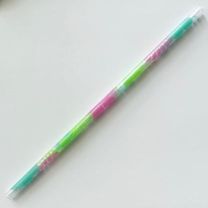 9” Tropical Leaves & Flowers Straw (fits 16oz)
