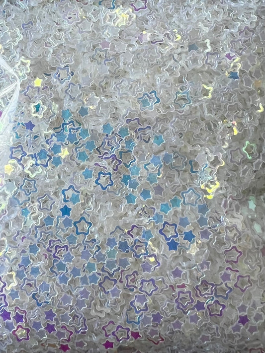 White Iridescent Stars