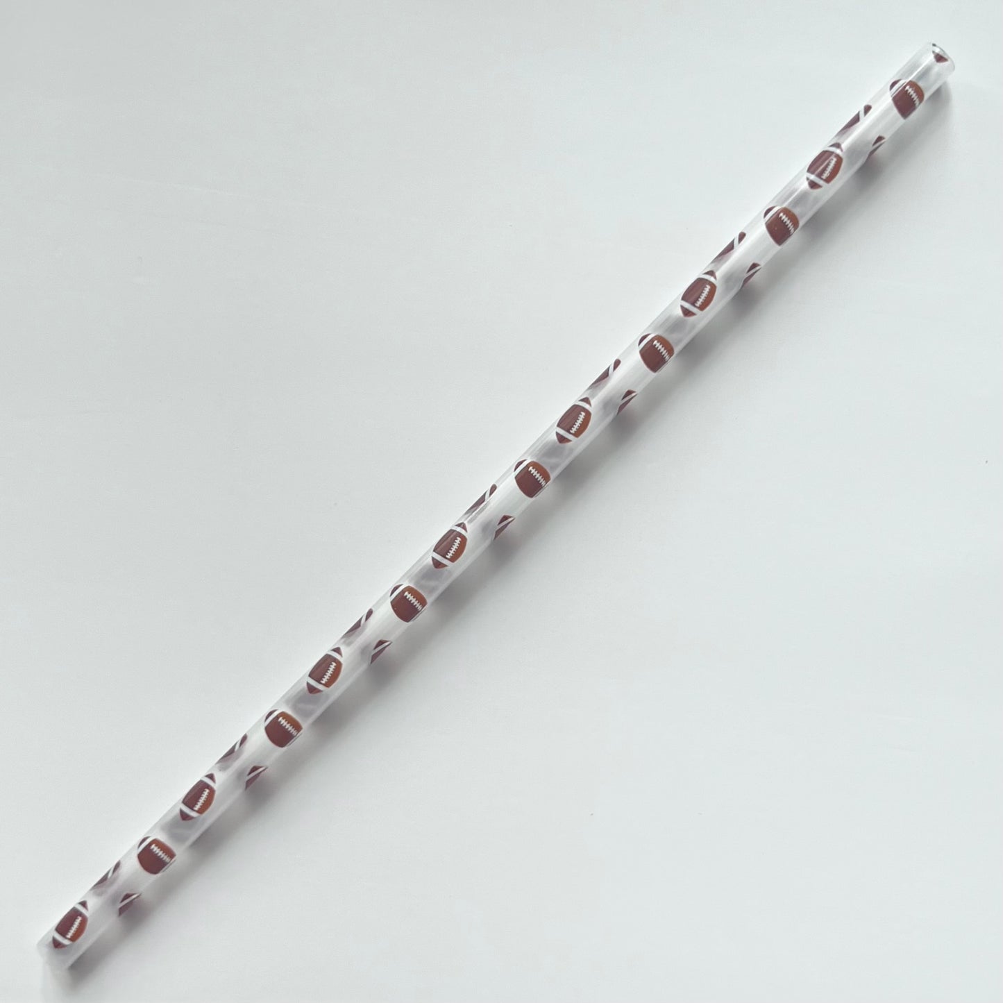 9” Footballs Straw (fits 16oz)