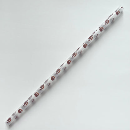 9” Footballs Straw (fits 16oz)