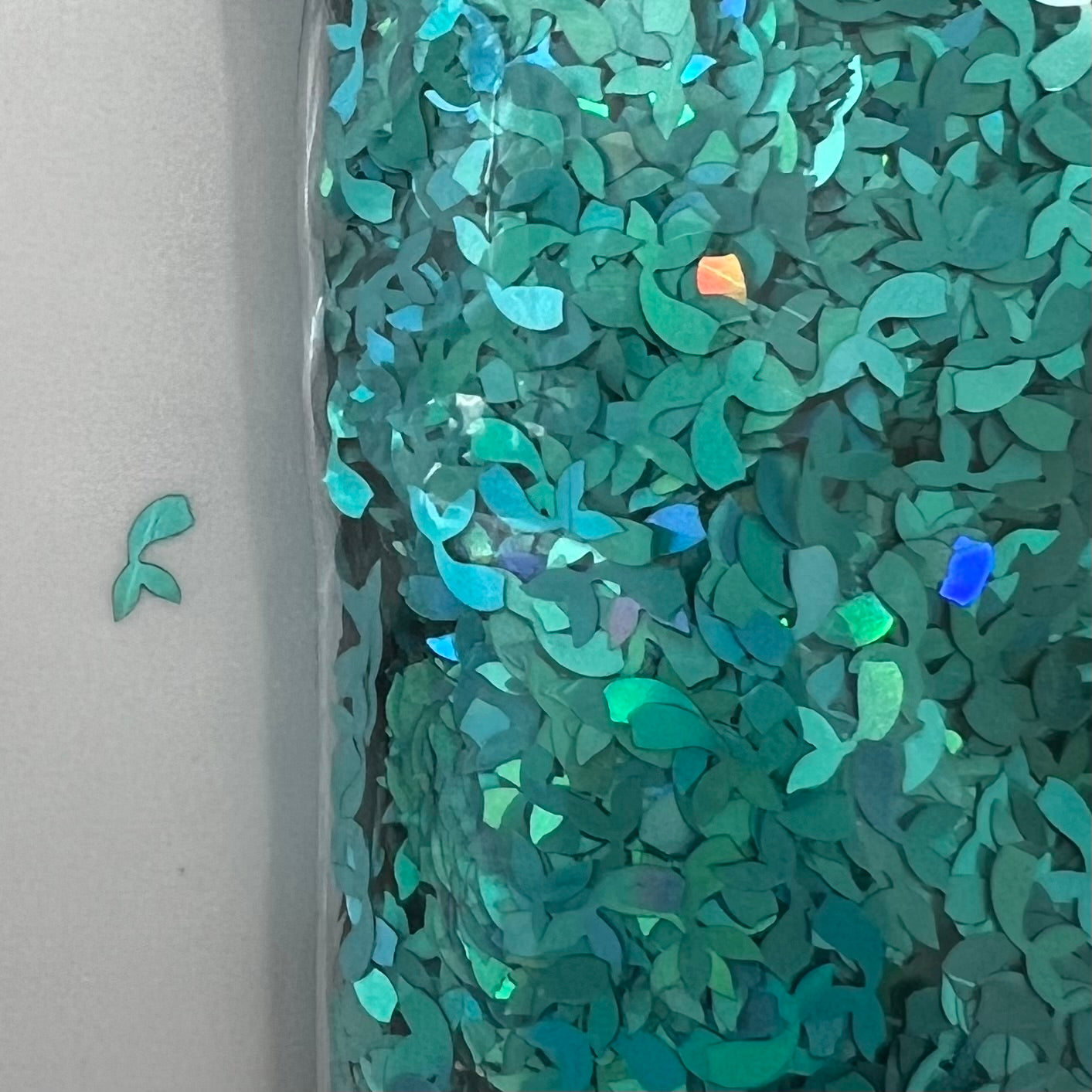 Teal Holographic Mermaid Tails