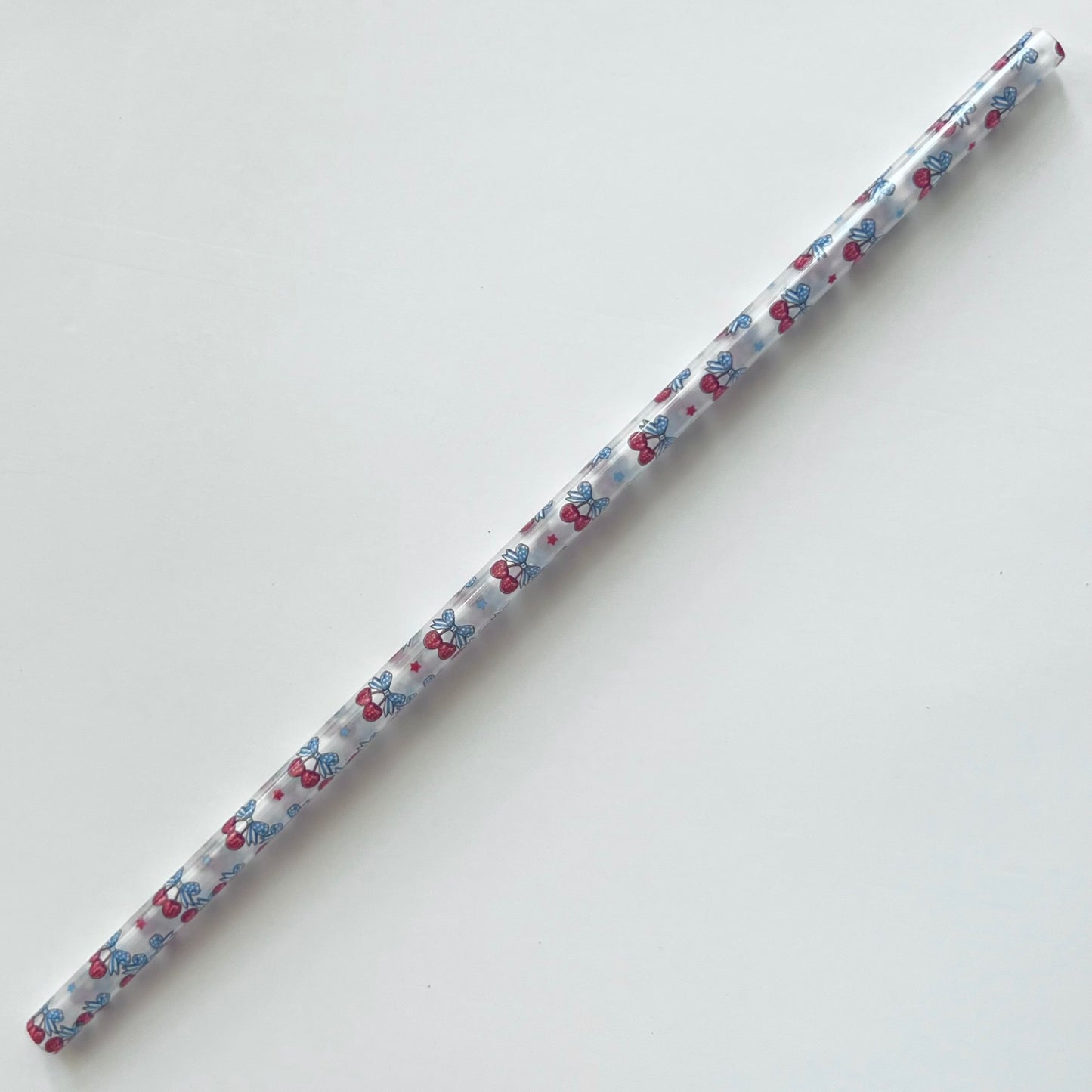 9” Cherry Bow Straw (fits 16oz)