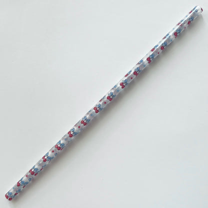 9” Cherry Bow Straw (fits 16oz)