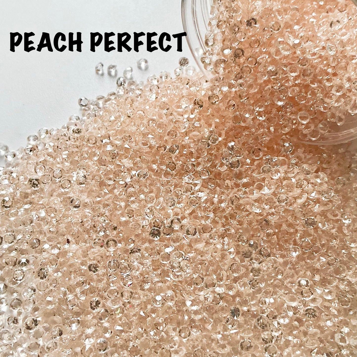 3mm Rhinestone Gems (100g) - Peach Perfect