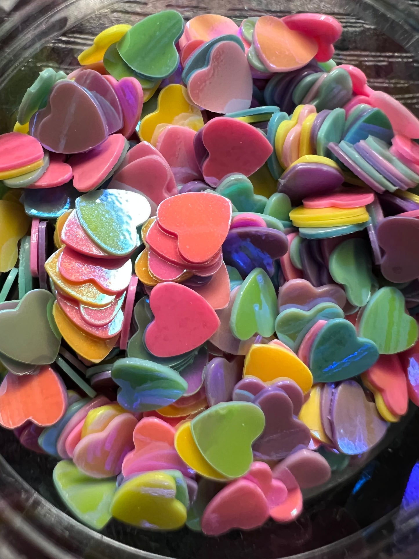 Colorful Mini Glitter Hearts - NOT FOR INDIVIDUAL SALE