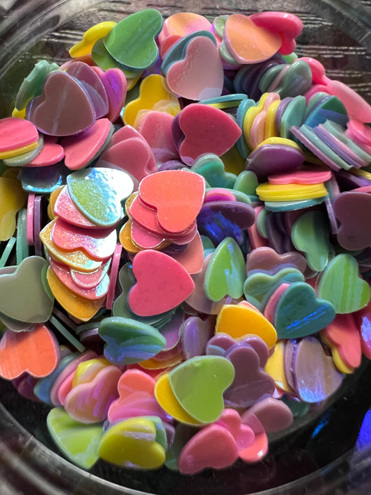 Colorful Mini Glitter Hearts - NOT FOR INDIVIDUAL SALE