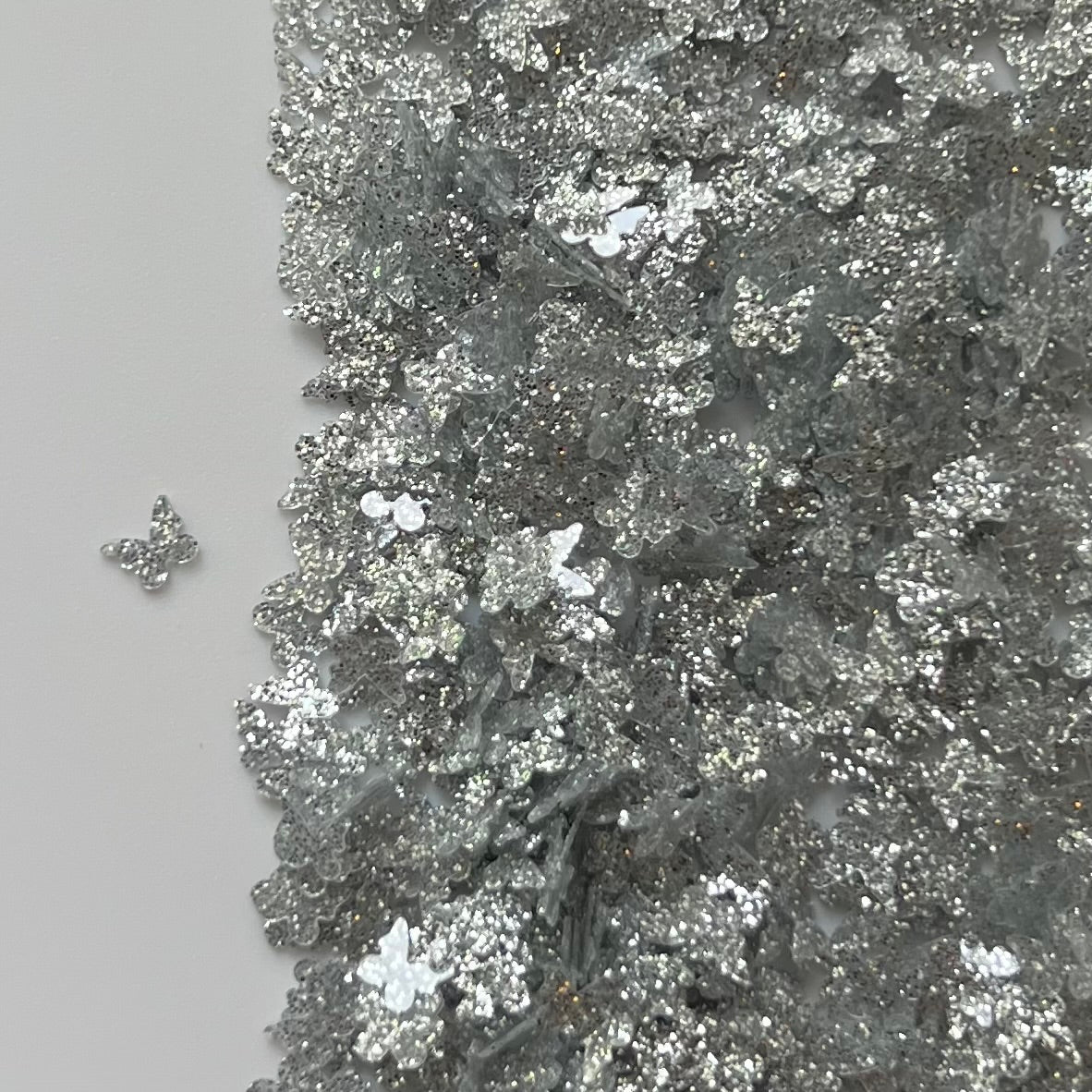 Silver glitter butterfly