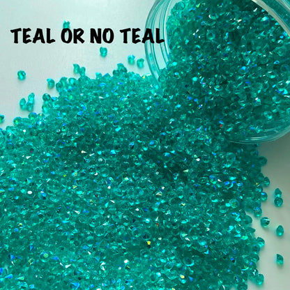 3mm Rhinestone Gems (100g) - Teal or No Teal