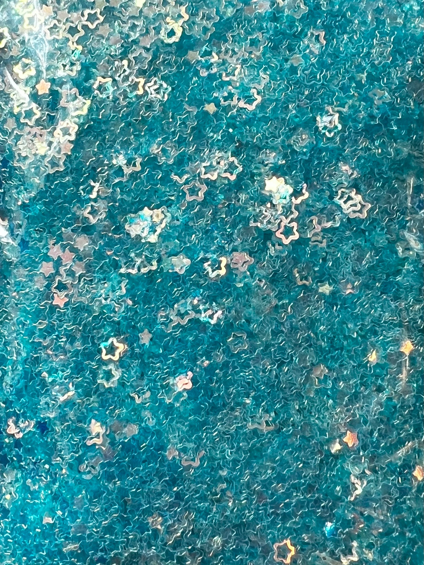 Teal Iridescent Stars