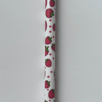9” Strawberry Straw (fits 16oz)