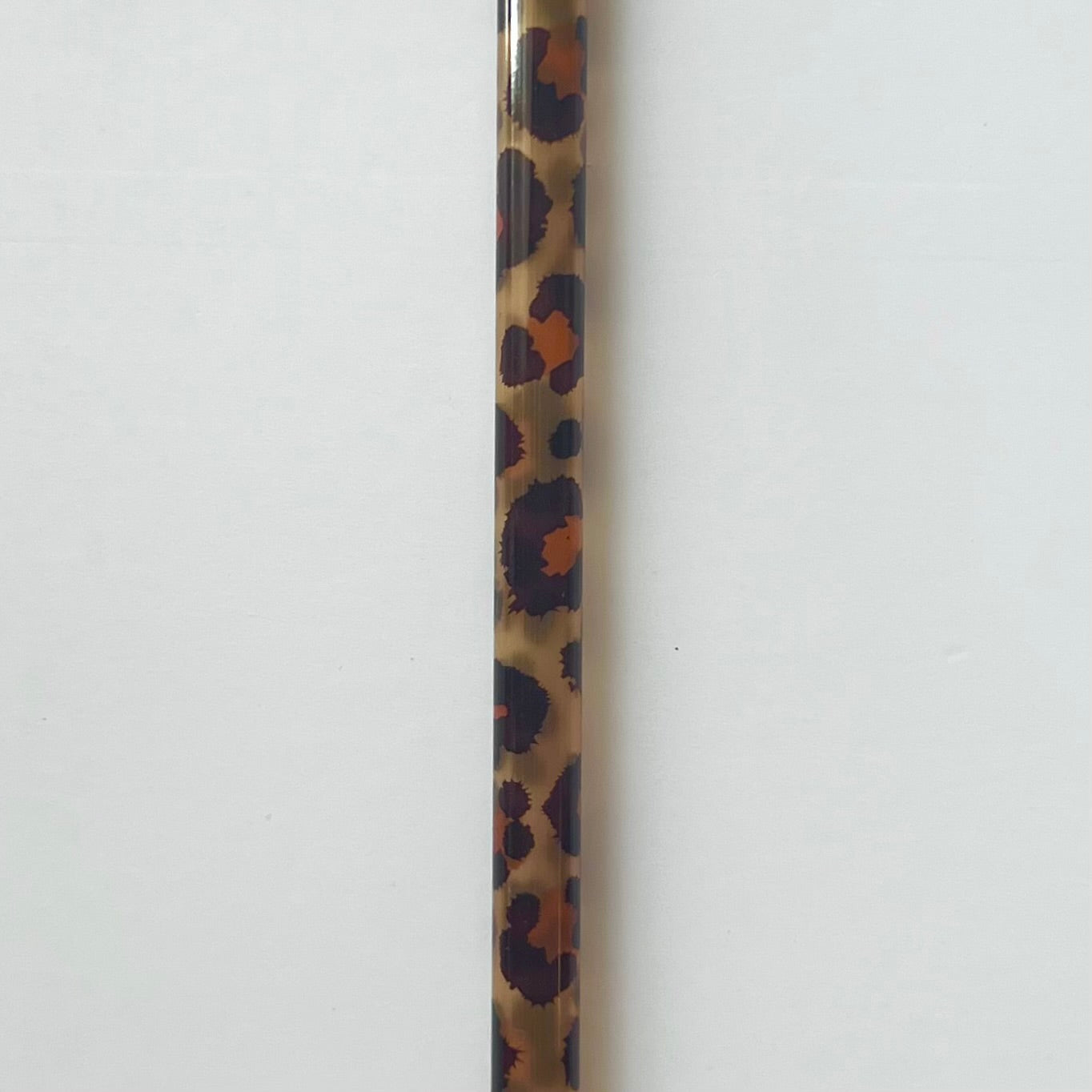 9” Brown Leopard Print Straw (fits 16oz)