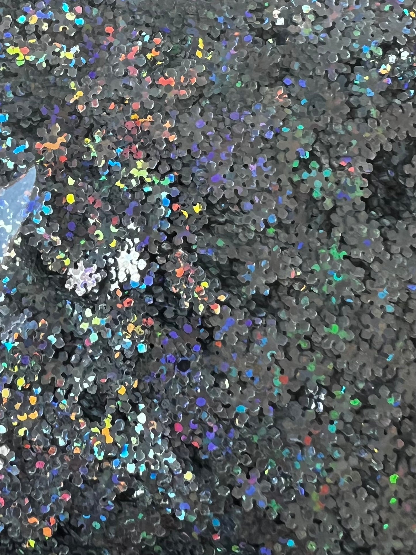 Silver Holographic Snowflakes