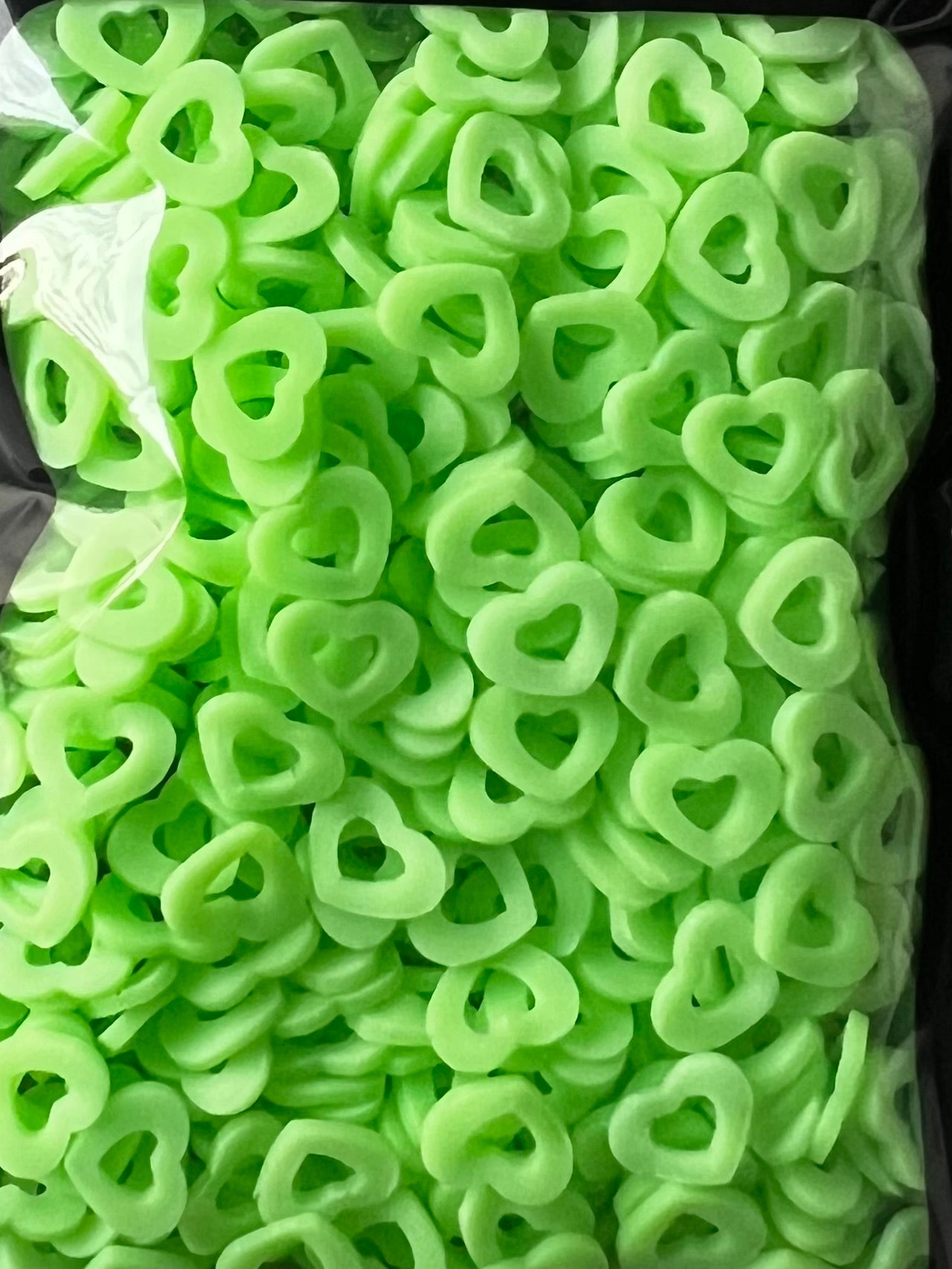 Green Glow Hearts