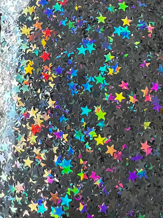 Silver Holographic Stars
