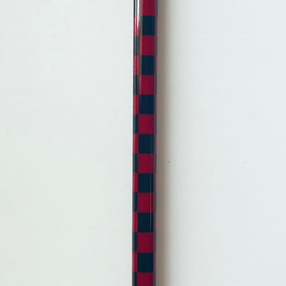9” Red/Black Checkered Straw (fits 16oz)