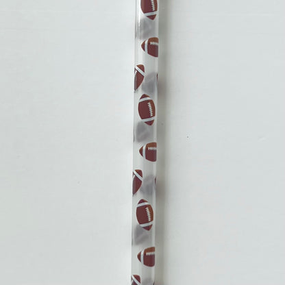 9” Footballs Straw (fits 16oz)
