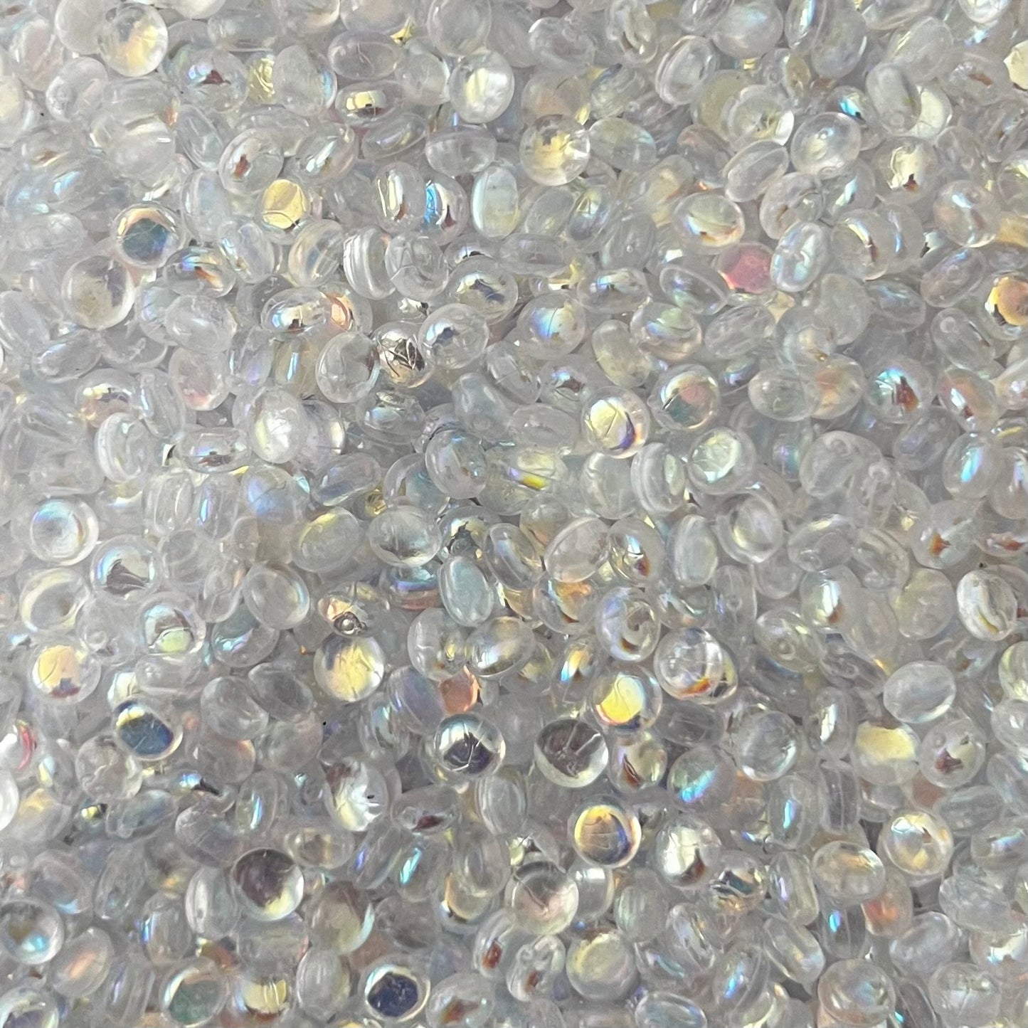 Iridescent Flat Beads
