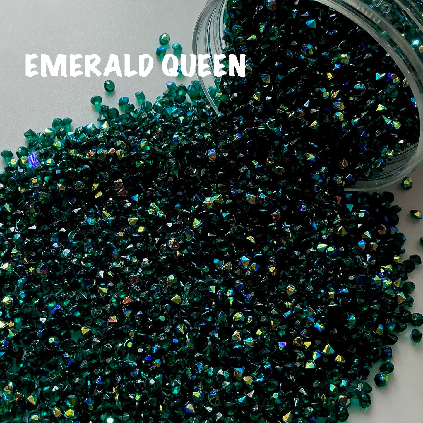 3mm Rhinestone Gems (100g) - Emerald Queen