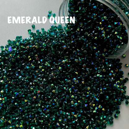 3mm Rhinestone Gems (100g) - Emerald Queen