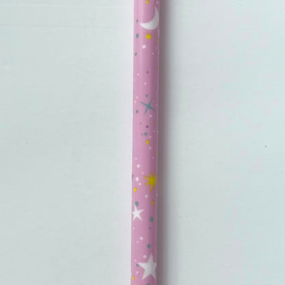 9” Pink Stars & Moons Straw (fits 16oz)