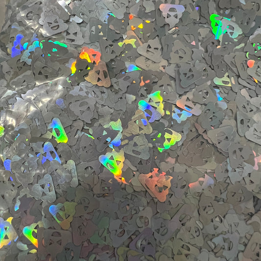 Silver Glitter Shaped Poopsies - Holographic - NOT FOR INDIVIDUAL SALE