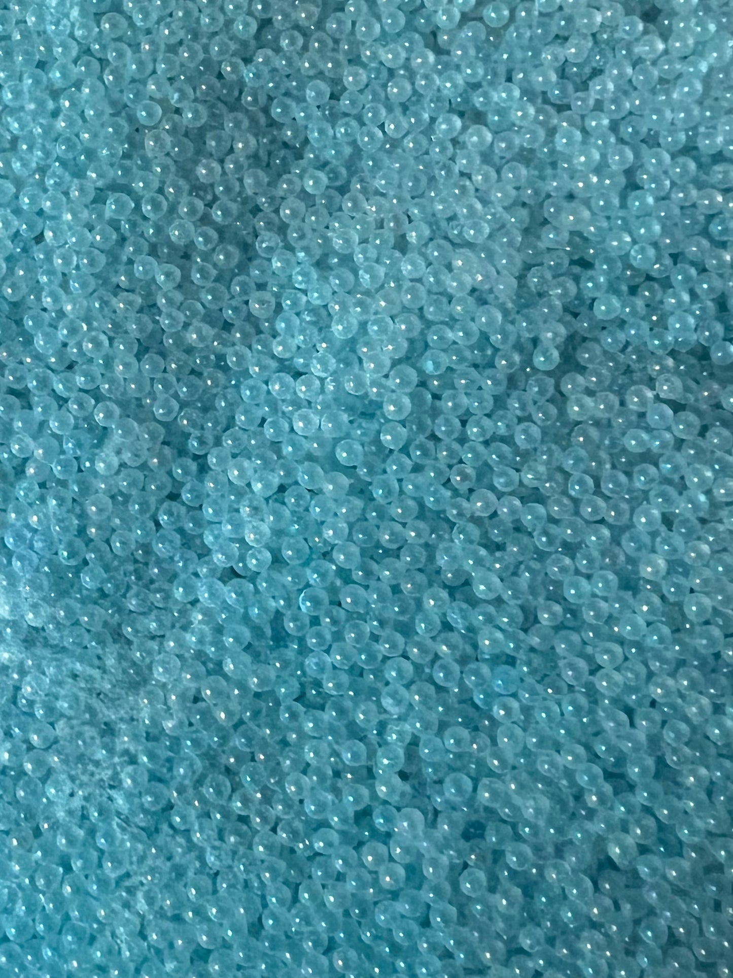1oz - Blue Micro Circle Glow Beads