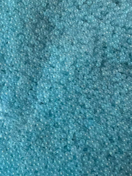 1oz - Blue Micro Circle Glow Beads