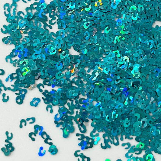 Teal Holo Cheetah Print